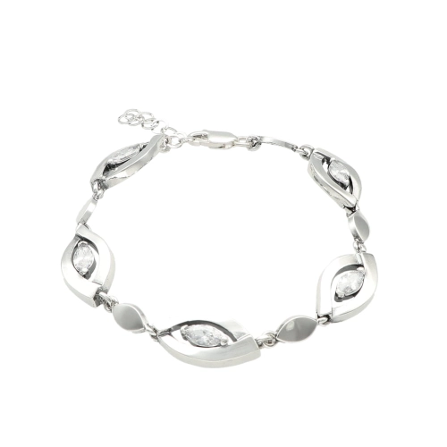 Bransoletka z cyrkonią srebro oksydowane