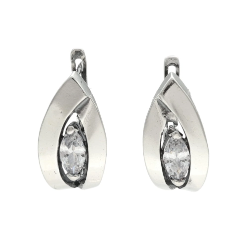 Kolczyki z cyrkonią srebro oksydowane