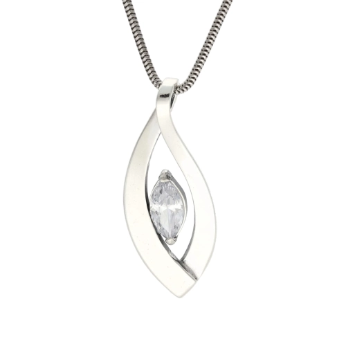 Wisior z cyrkonią srebro oksydowane