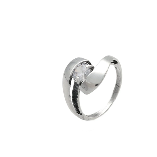 Pierścionek z cyrkonią srebro oksydowane