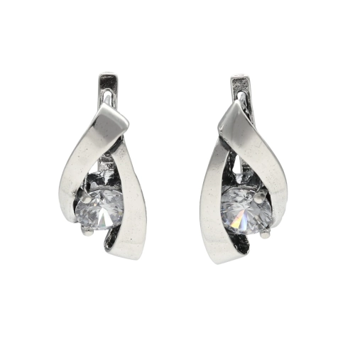 Kolczyki z cyrkonią srebro oksydowane