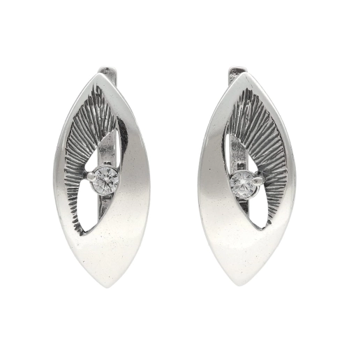 Kolczyki z cyrkonią srebro oksydowane