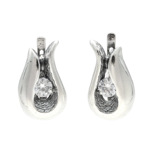 Kolczyki z cyrkonią srebro okisydowane