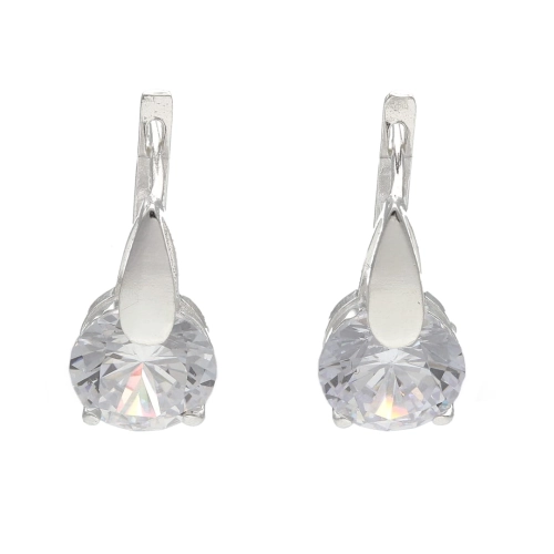 Kolczyki z cyrkonią srebro oksydowane