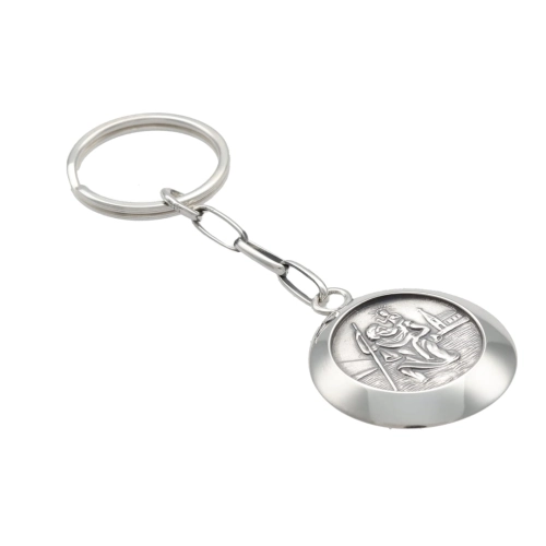 Brelok duży z Św. Krzysztof srebro