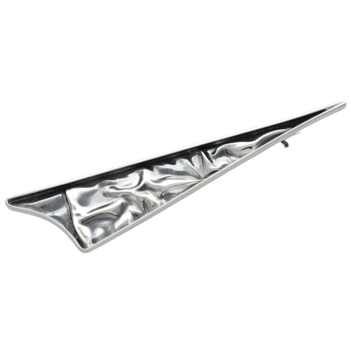 Broszka marszczone srebro