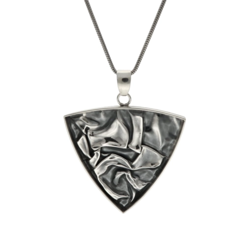 Wisior marszczone srebro