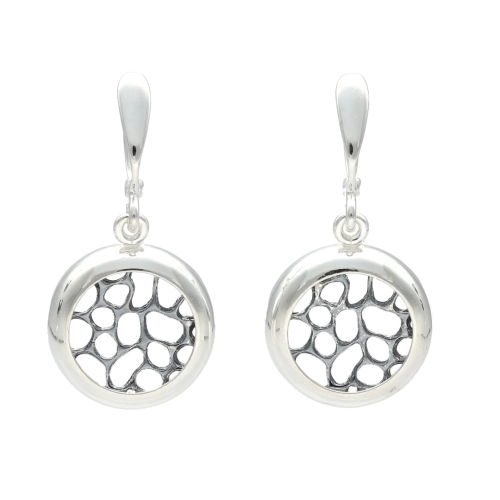 Kolczyki ażurowe okrągłe srebro