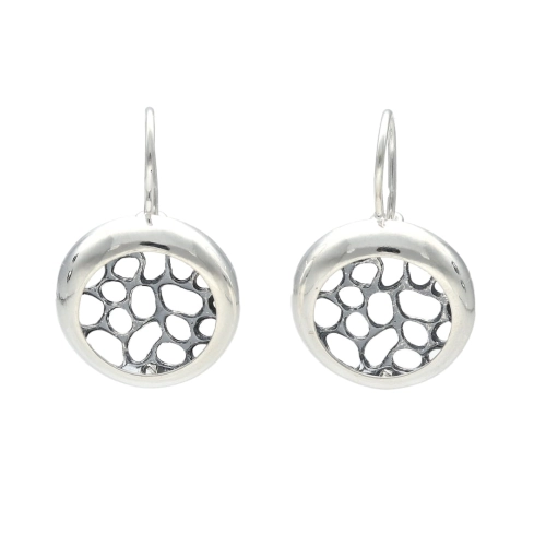 Kolczyki ażurowe okrągłe srebro