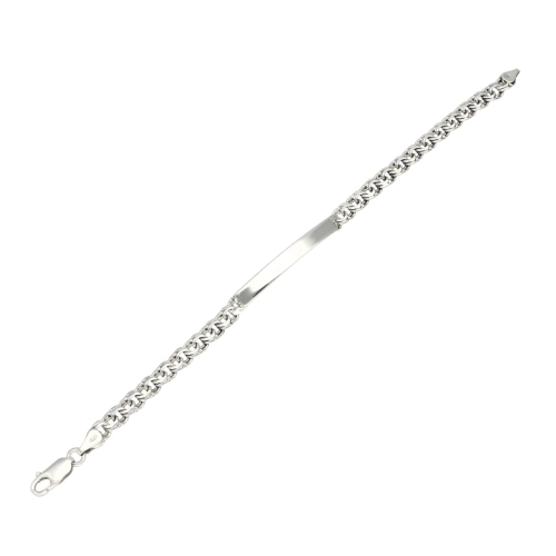 Bransoleta srebrna z blaszką garibaldi