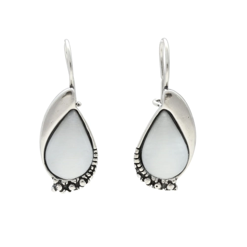 Kolczyki z uleksytem łezka srebro