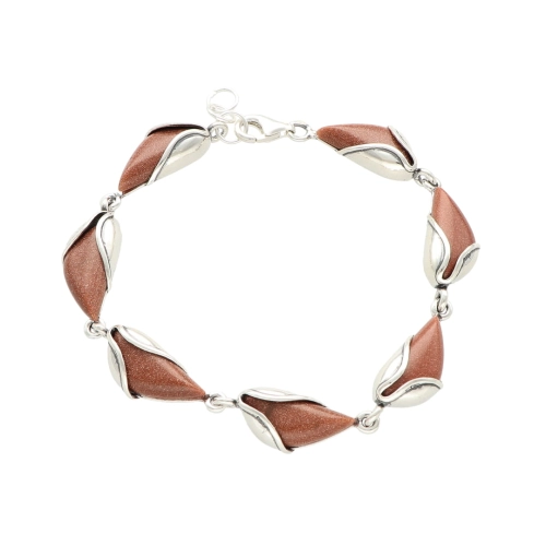 Bransoletka z Piaskiem Pustyni srebro