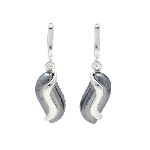 Kolczyki z hematytem srebro