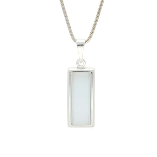 Wisiorek prostokątny z uleksytem srebro