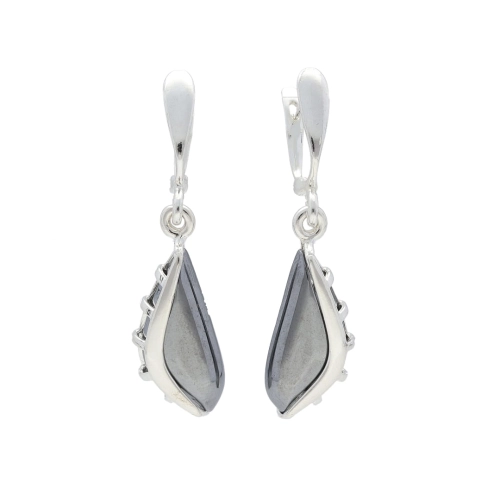 Kolczyki z hematytem srebro