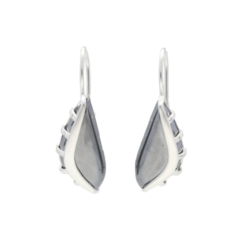 Kolczyki z hematytem srebro