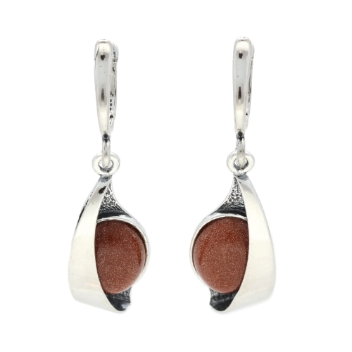 Kolczyki z Piaskiem Pustyni srebro