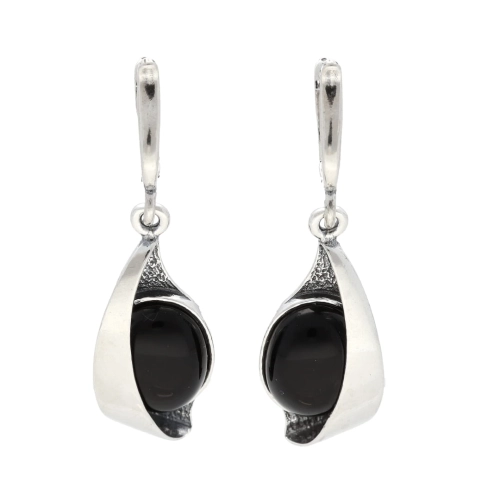 Kolczyki z onyksem srebro