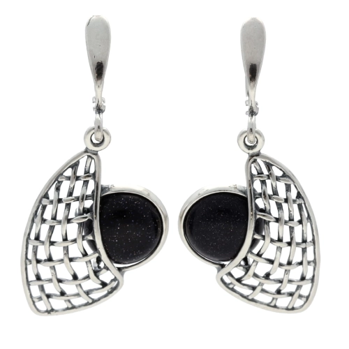 Kolczyki z Nocą Kairu srebro