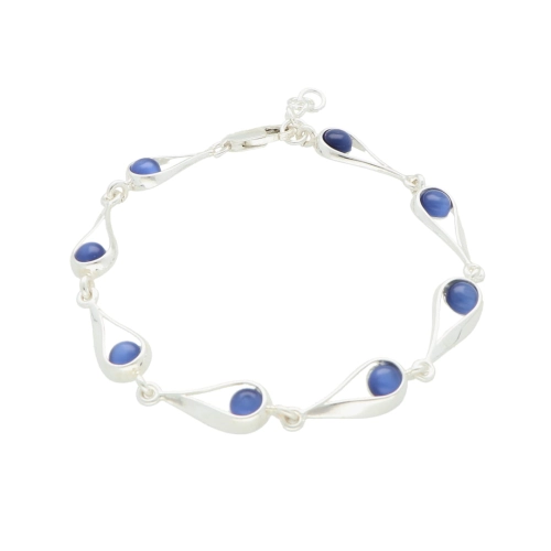 Bransoletka z niebieskim uleksytem srebro