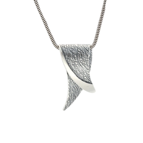 Wisiorek marszczone srebro oksydowane