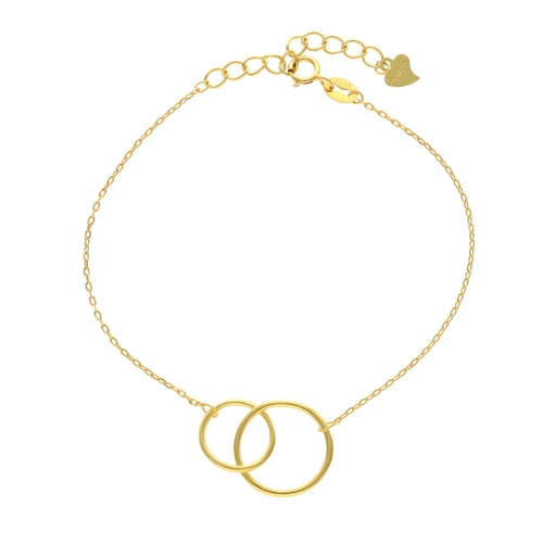 Bransoletka celebrytka Karma srebro pozłacane