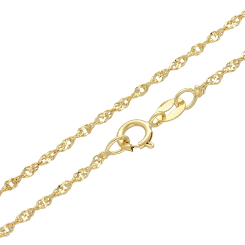 Złoty łańcuszek Singapur 45 cm 585