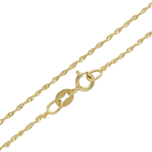 Złoty łańcuszek Singapur 45 cm 585