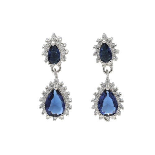 Kolczyki z szafirami markizy 