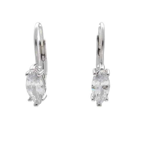 Kolczyki z białą cyrkonią srebro