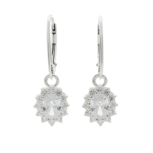 Kolczyki markizy z cyrkoniami srebro