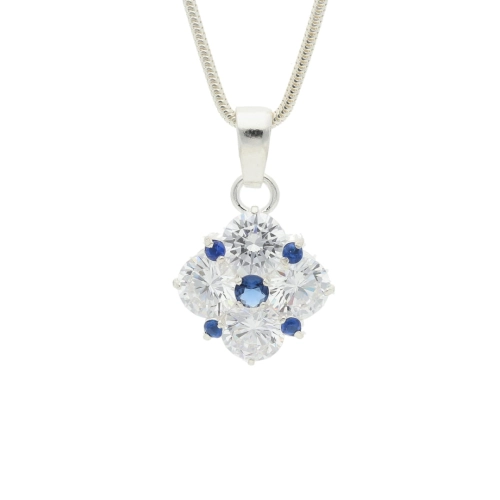 Wisior z szafirową cyrkonią srebro