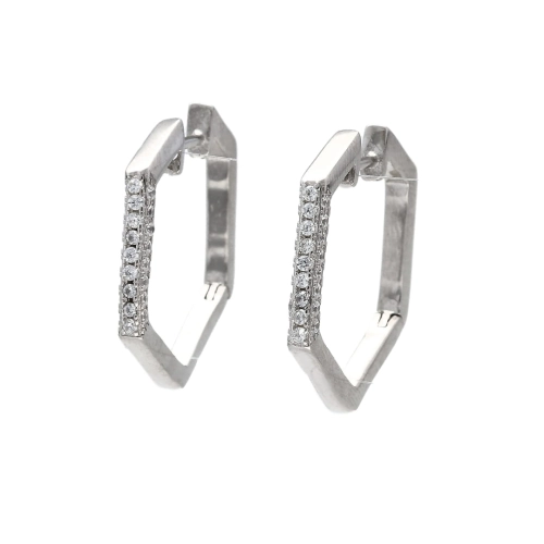 Kolczyki z cyrkoniami srebro rodowane