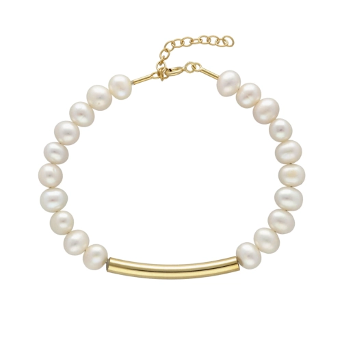 Bransoletka z perłami srebro pozłacane