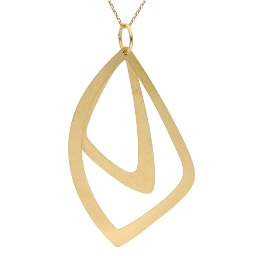 Naszyjnik geometryczny srebro pozłacane