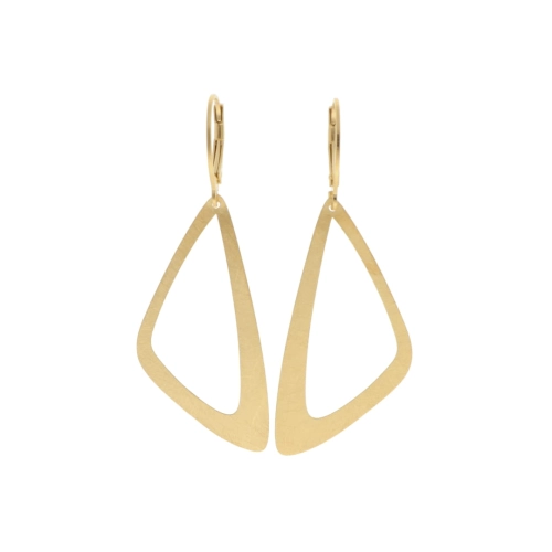 Kolczyki geometryczne srebro pozłacane