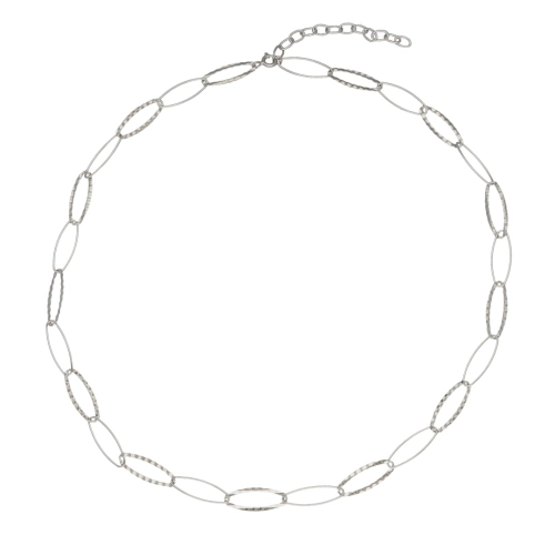 Naszyjnik łańcuszkowy srebro rodowane