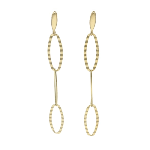 Kolczyki łańcuszkowe srebro pozłacane