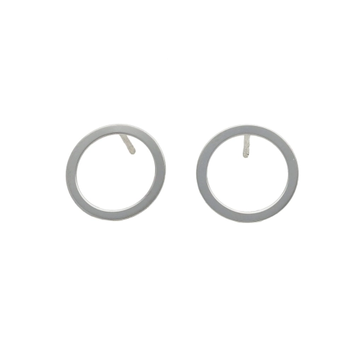 Kolczyki kółeczka srebro rodowane