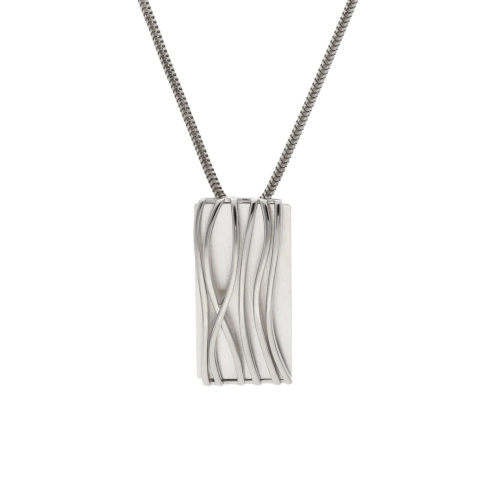 Wisior prostokąt srebro rodowane