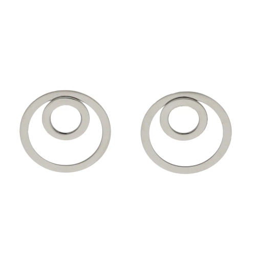 Kolczyki kółka srebro rodowane