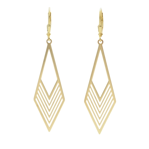 Kolczyki ażurowe srebro pozłacane