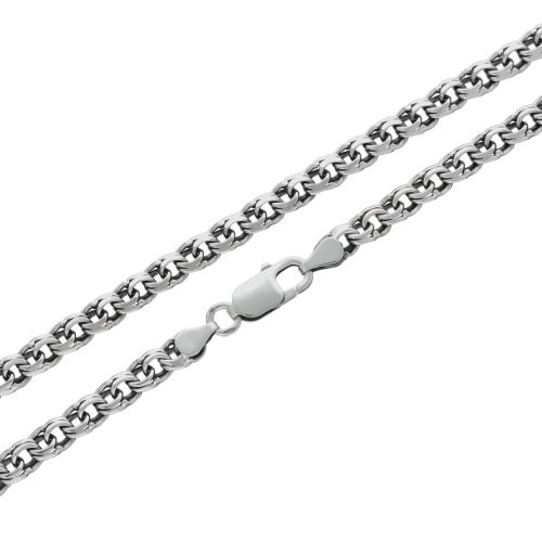 Łańcuch srebrny garibaldi - 6 mm