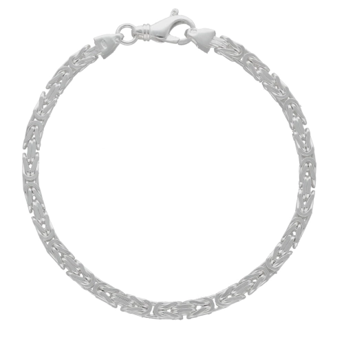 Bransoletka splot królewski bizantyjski - 20 g, 22 cm, 4 mm