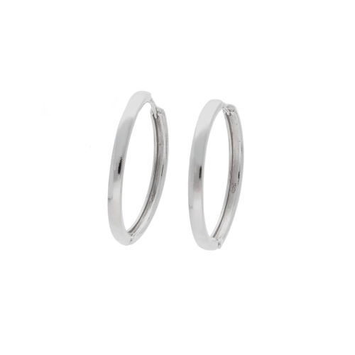 Kolczyki kółka srebro rodowane 2.5 cm