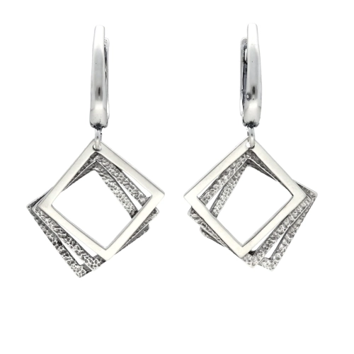 Kolczyki gładkie srebro oksydowane