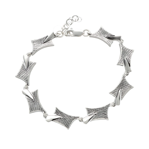 Bransoletka gładka srebro oksydowane