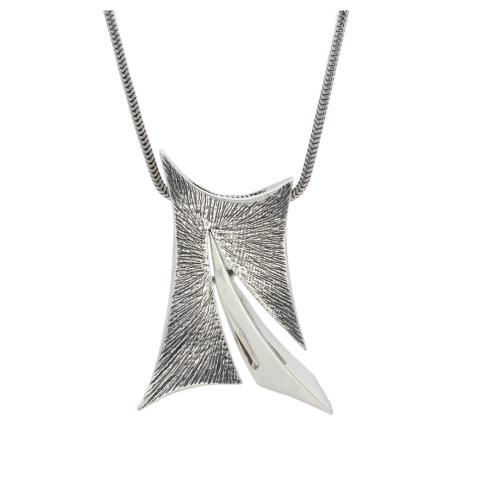 Wisior gładki srebro oksydowane