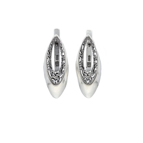 Kolczyki gładkie srebro oksydowane