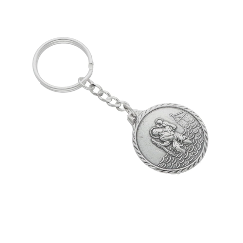 Brelok duży Św. Krzysztof srebro